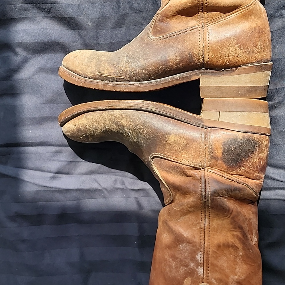 Redwing Mens Work/Cowboy Boots visible Slits Check Pinterest 4 Ideas 2 Repurpose - Picture 7 of 7